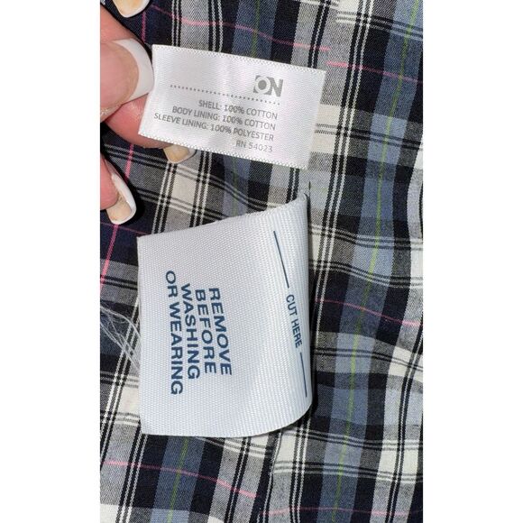 Old Navy Corduroy Blazer 2-Button Gray Sz. XL Plaid Lining - Picture 11 of 12